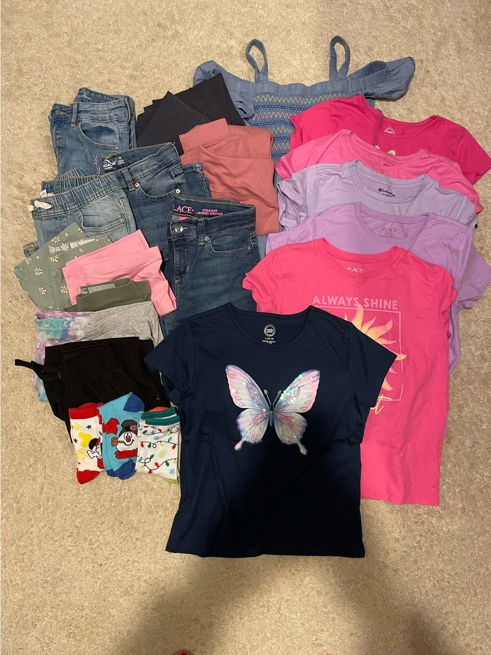 The Children's Place Navy Butterfly Graphic Tee